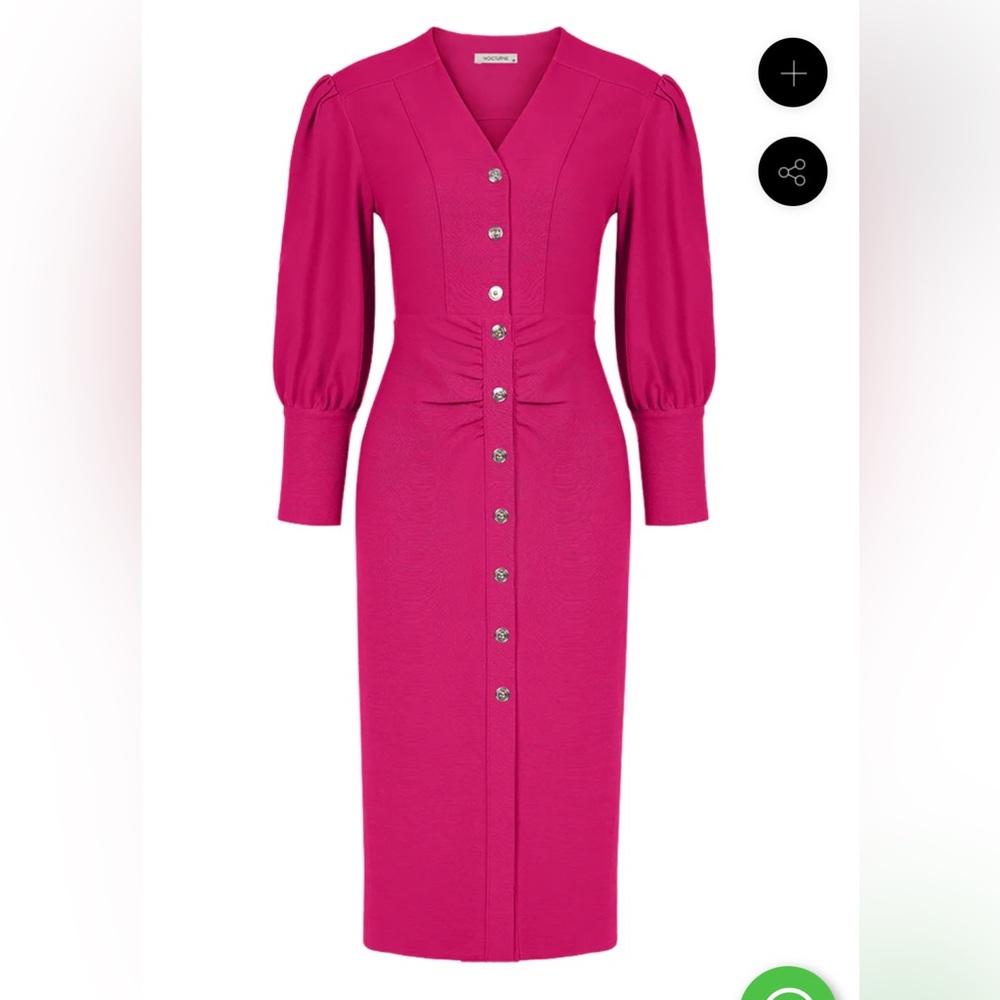 Elegant Pink Long Sleeve Dress